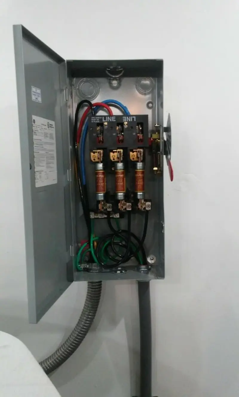 Three-phase disconnect switch installed for Electrical Wiring & Rewiring in Pocomoke City